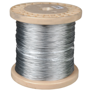 Cable acero galvanizado trenzado, bobina de 500 m.
